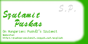 szulamit puskas business card